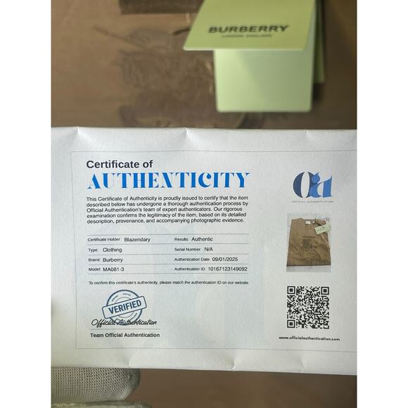 Burberry TB Monogram Embroidered Logo Organic T-Shirt Brown Size XS Overfit NWT - Picture 15 of 15